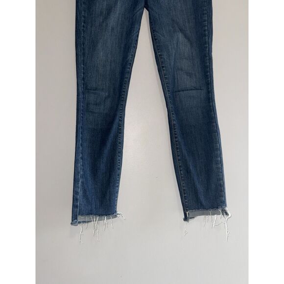 Paige Jeans Womens 27 Blue Hoxton Ankle Dark Wash Stretch Soft Denim Fray Hem - Picture 3 of 14